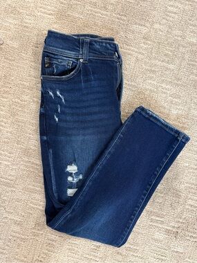 Kancan by Maurices Dark Blue Distressed Women's Jeans size 30